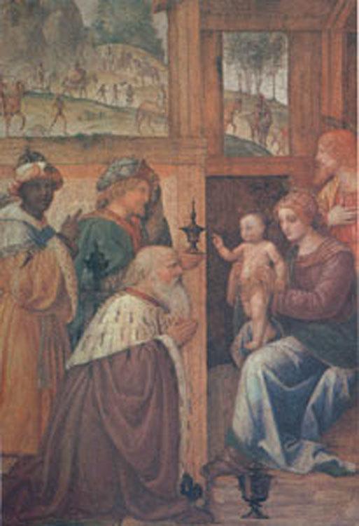 LUINI, Bernardino The Adoration of the Magi (mk05) Germany oil painting art
